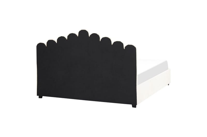 Säng med förvaring Vincennes - Vit, Svart, 180x200 cm - Möbler - Sovrum - Sängram & sängstomme
