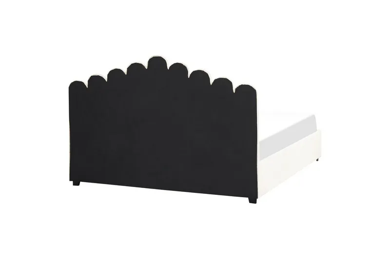 Säng med förvaring Vincennes - Vit, Svart, 180x200 cm - Möbler - Sovrum - Sängram & sängstomme