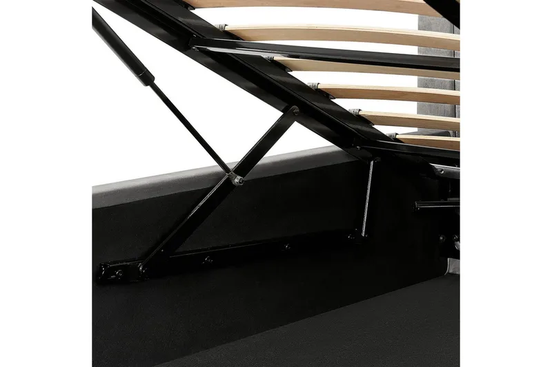 Säng med förvaring Vion - Grå, 160x200 cm - Möbler - Sovrum - Sängram & sängstomme