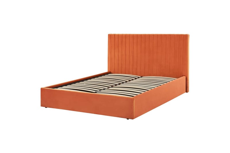 Säng med förvaring Vion - Orange, 160x200 cm - Möbler - Sovrum - Sängram & sängstomme
