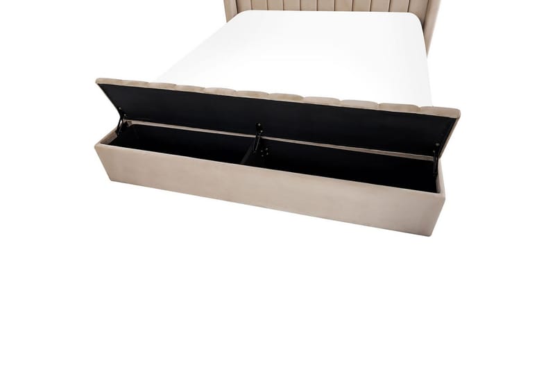 Säng med förvaringsbänk Noyers - Beige, 180x200 cm - Möbler - Sovrum - Sängram & sängstomme