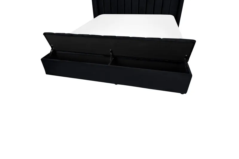 Säng med förvaringsbänk Noyers - Svart, 180x200 cm - Möbler - Sovrum - Sängram & sängstomme