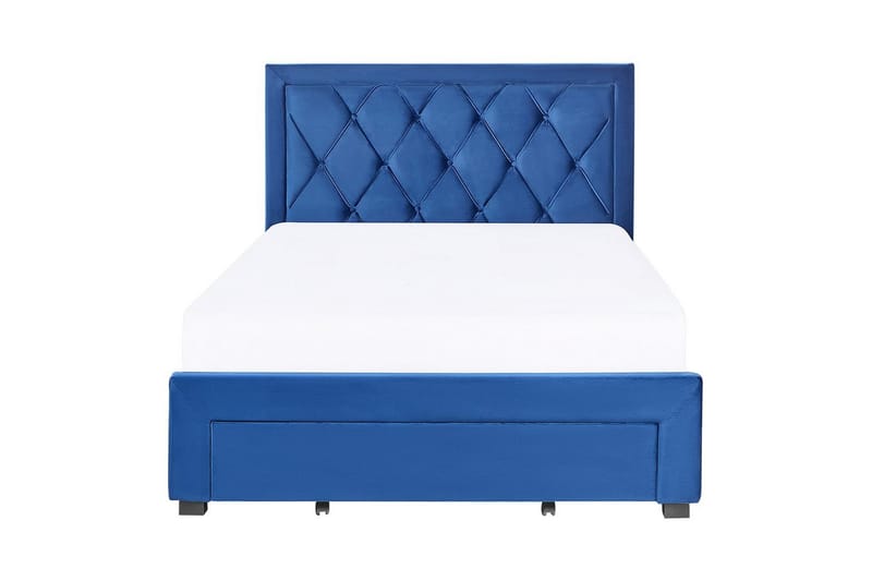 Säng med förvaringslådor Lievin - Blå, 140x200 cm - Möbler - Sovrum - Sängram & sängstomme
