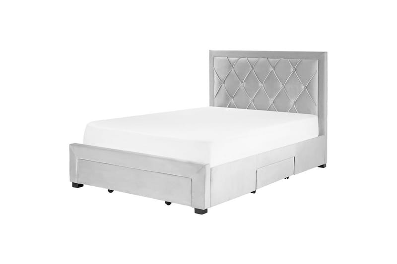 Säng med förvaringslådor Lievin - Grå, 140x200 cm - Möbler - Sovrum - Sängram & sängstomme