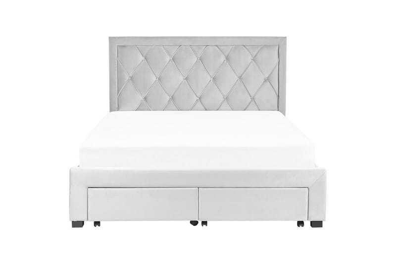 Säng med förvaringslådor Lievin - Grå, 160x200 cm - Möbler - Sovrum - Sängram & sängstomme