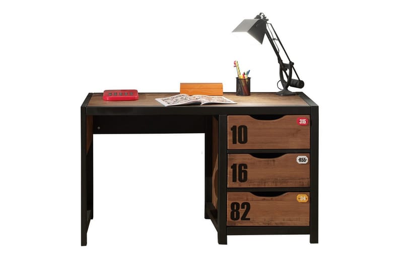 Säng med låda nattduksbord skrivbord garderob bokhylla byrå Alex - Möbler - Sovrum - Möbelset för sovrum