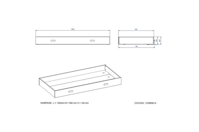 Säng med lådskrivbord Kiddy - Möbler - Sovrum - Möbelset för sovrum