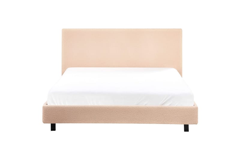 Säng med lamellram Albi - Beige, svart/Bouclé, 140x200 cm - Möbler - Sovrum - Sängram & sängstomme