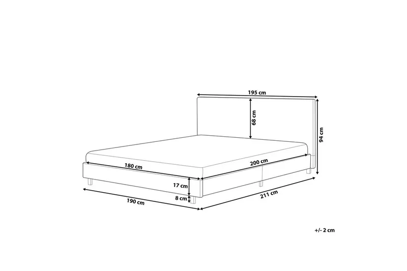Säng med lamellram Albi - Beige, svart/Bouclé, 180x200 cm - Möbler - Sovrum - Sängram & sängstomme
