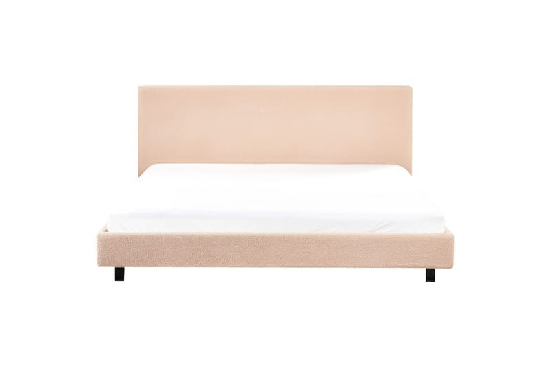Säng med lamellram Albi - Beige, svart/Bouclé, 180x200 cm - Möbler - Sovrum - Sängram & sängstomme