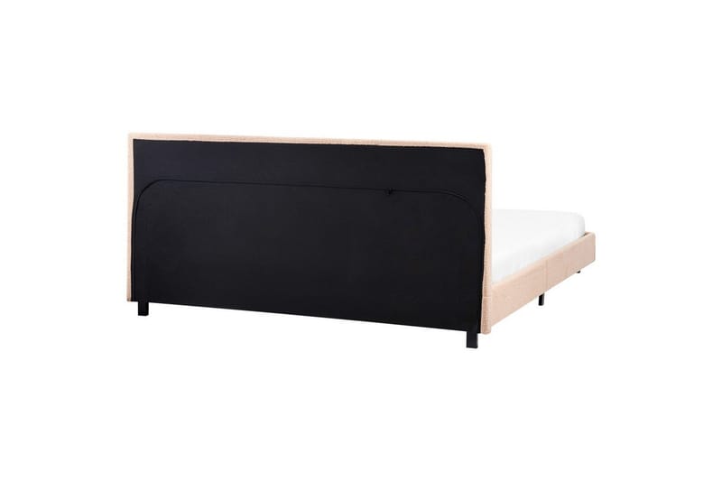Säng med lamellram Albi - Beige, svart/Bouclé, 180x200 cm - Möbler - Sovrum - Sängram & sängstomme