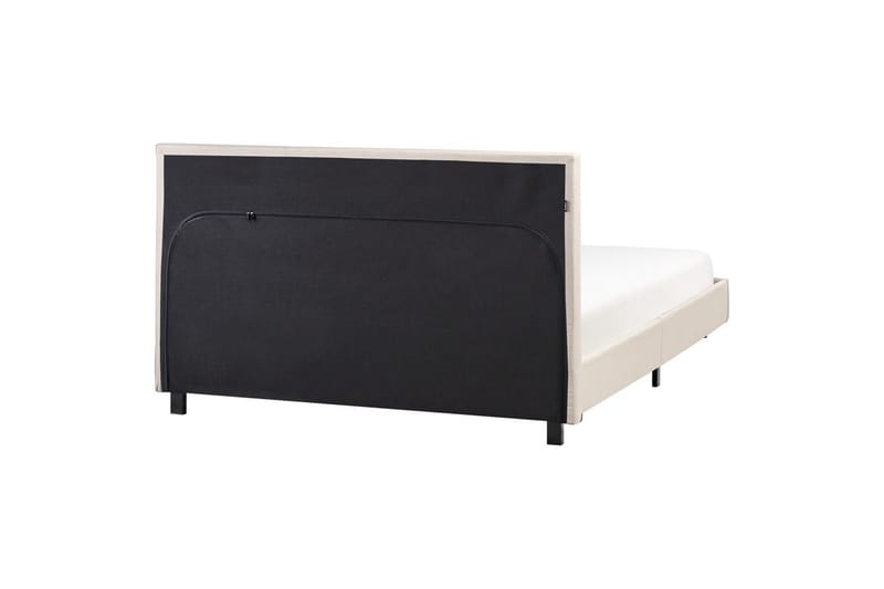 Säng med lamellram Albi - Beige, svart/Polyester, 140x200 cm - Möbler - Sovrum - Sängram & sängstomme