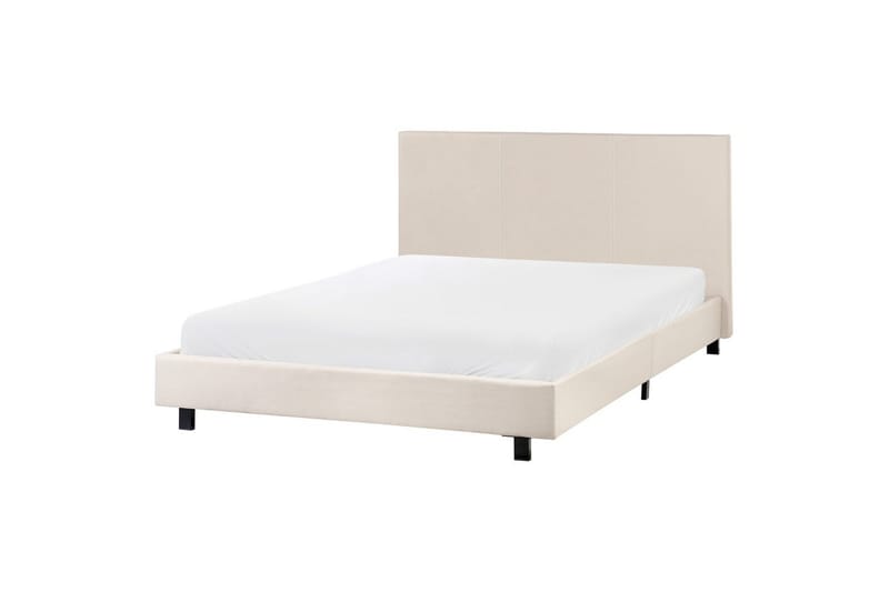 Säng med lamellram Albi - Beige, svart/Polyester, 140x200 cm - Möbler - Sovrum - Sängram & sängstomme