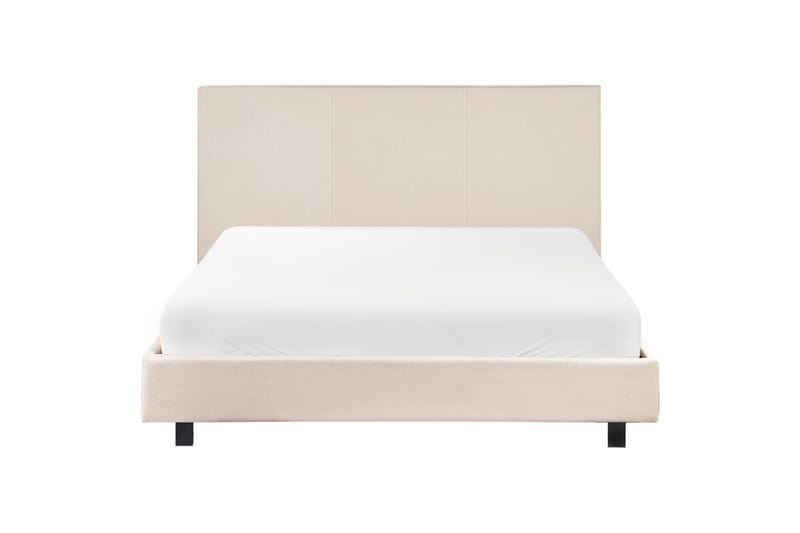 Säng med lamellram Albi - Beige, svart/Polyester, 140x200 cm - Möbler - Sovrum - Sängram & sängstomme