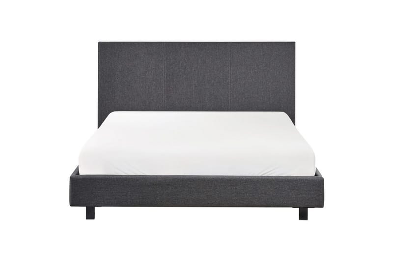 Säng med lamellram Albi - Grå, svart/Polyester, 140x200 cm - Möbler - Sovrum - Sängram & sängstomme