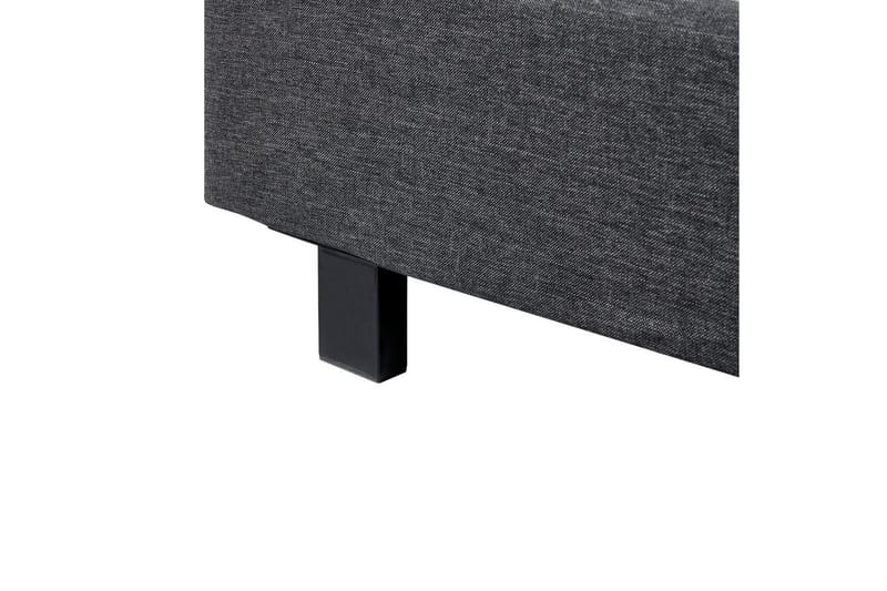 Säng med lamellram Albi - Grå, svart/Polyester, 140x200 cm - Möbler - Sovrum - Sängram & sängstomme
