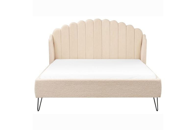 Säng med lamellram Ambillou - Beige, svart, 140x200 cm - Möbler - Sovrum - Sängram & sängstomme