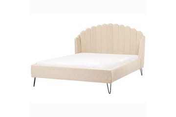 Säng med lamellram Ambillou - Beige, svart, 160x200 cm - Möbler - Sovrum - Sängram & sängstomme