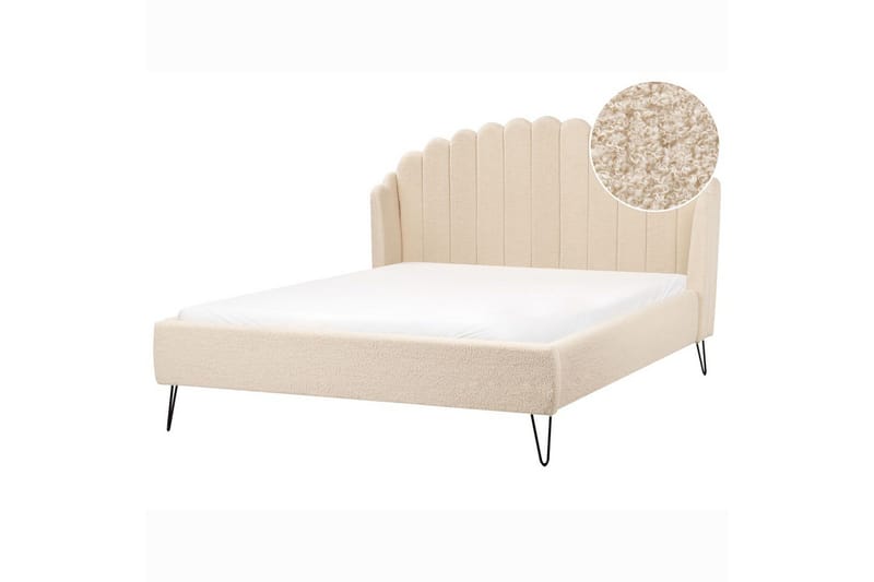 Säng med lamellram Ambillou - Beige, svart, 160x200 cm - Möbler - Sovrum - Sängram & sängstomme