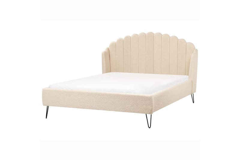 Säng med lamellram Ambillou - Beige, svart, 160x200 cm - Möbler - Sovrum - Sängram & sängstomme