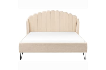 Säng med lamellram Ambillou - Beige, svart, 160x200 cm - Möbler - Sovrum - Sängram & sängstomme