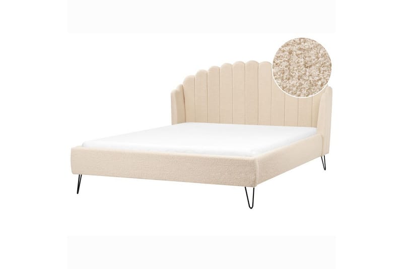 Säng med lamellram Ambillou - Beige, svart, 180x200 cm - Möbler - Sovrum - Sängram & sängstomme