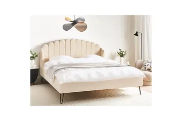 Säng med lamellram Ambillou - Beige, svart, 180x200 cm - Möbler - Sovrum - Sängram & sängstomme