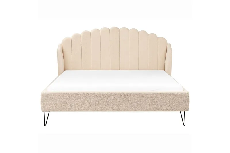 Säng med lamellram Ambillou - Beige, svart, 180x200 cm - Möbler - Sovrum - Sängram & sängstomme