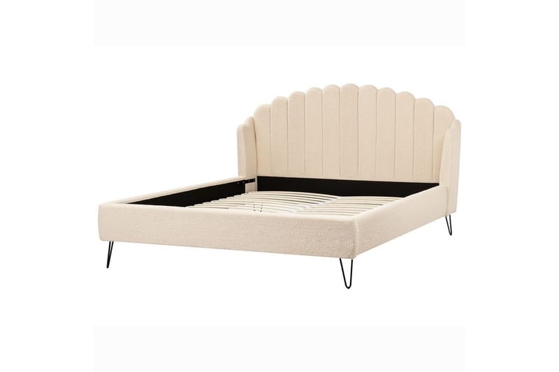 Säng med lamellram Ambillou - Beige, svart, 180x200 cm - Möbler - Sovrum - Sängram & sängstomme