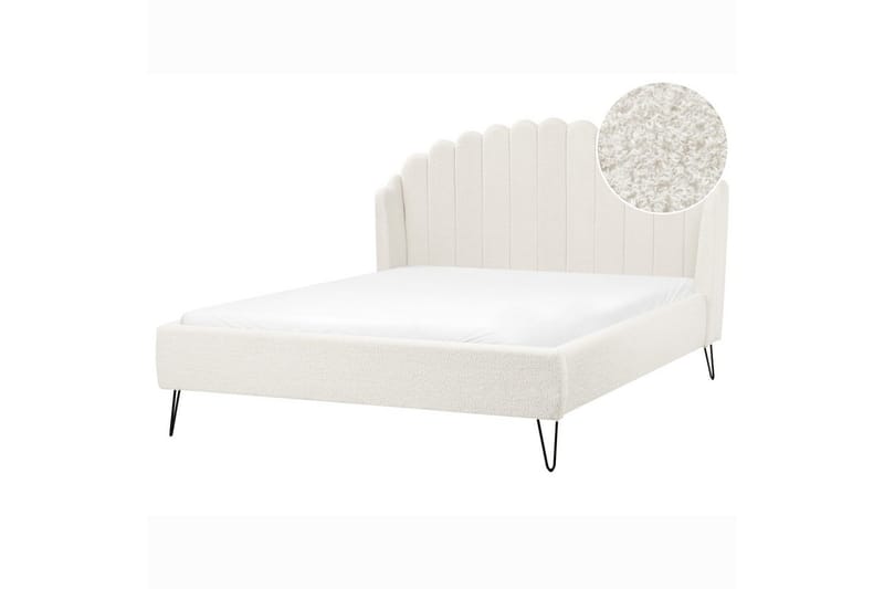 Säng med lamellram Ambillou - Vit, Svart, 140x200 cm - Möbler - Sovrum - Sängram & sängstomme