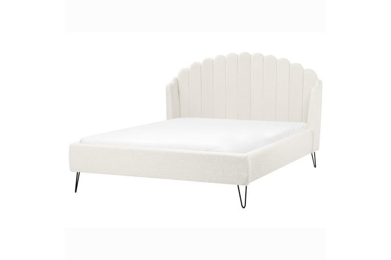 Säng med lamellram Ambillou - Vit, Svart, 140x200 cm - Möbler - Sovrum - Sängram & sängstomme