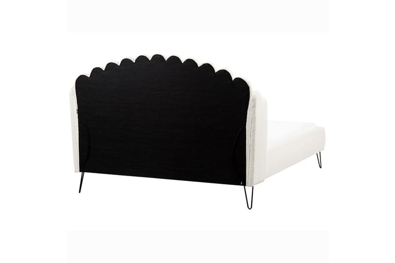 Säng med lamellram Ambillou - Vit, Svart, 160x200 cm - Möbler - Sovrum - Sängram & sängstomme