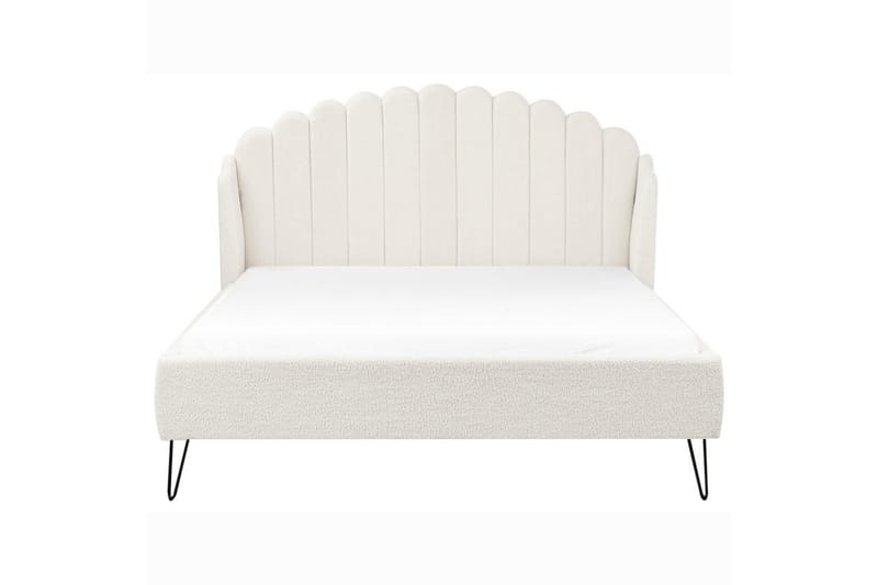 Säng med lamellram Ambillou - Vit, Svart, 160x200 cm - Möbler - Sovrum - Sängram & sängstomme