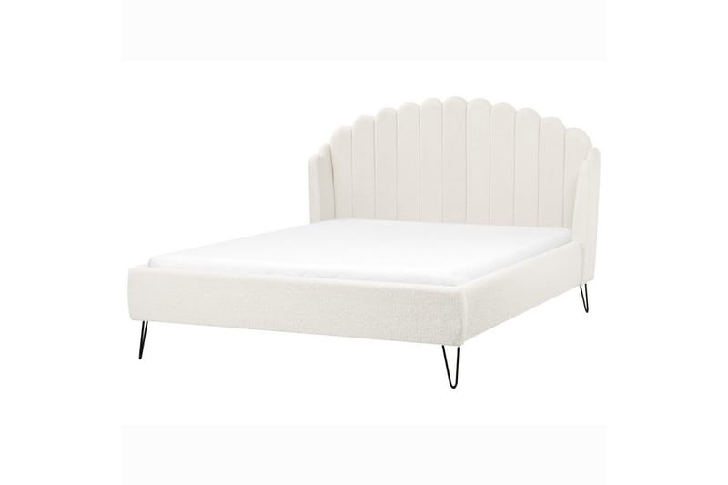 Säng med lamellram Ambillou - Vit, Svart, 160x200 cm - Möbler - Sovrum - Sängram & sängstomme