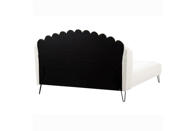 Säng med lamellram Ambillou - Vit, Svart, 180x200 cm - Möbler - Sovrum - Sängram & sängstomme