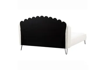 Säng med lamellram Ambillou - Vit, Svart, 180x200 cm - Möbler - Sovrum - Sängram & sängstomme
