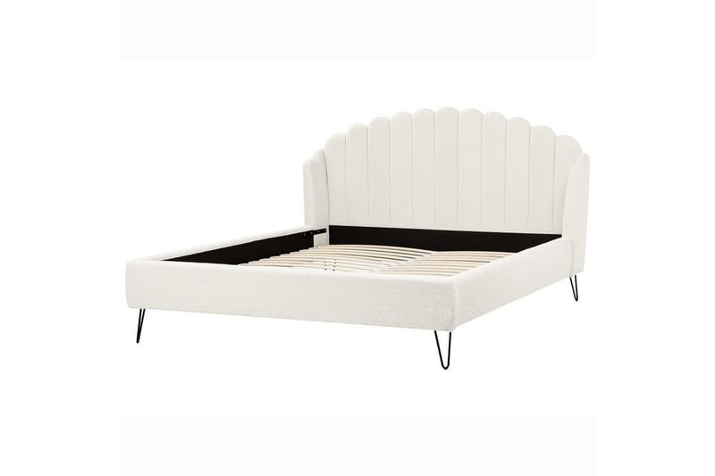 Säng med lamellram Ambillou - Vit, Svart, 180x200 cm - Möbler - Sovrum - Sängram & sängstomme