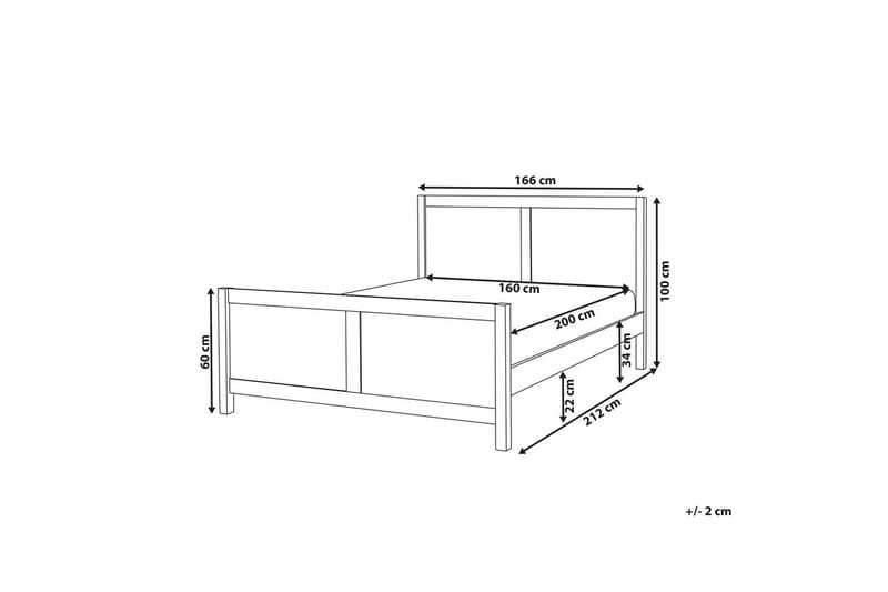 Säng med lamellram Champagnat - Ljus trä, 160x200 cm - Möbler - Sovrum - Sängram & sängstomme