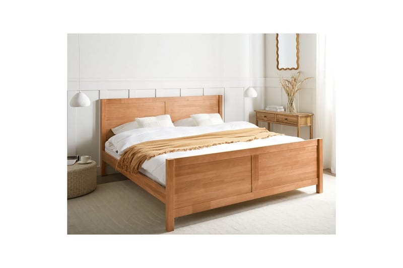 Säng med lamellram Champagnat - Ljus trä, 180x200 cm - Möbler - Sovrum - Sängram & sängstomme