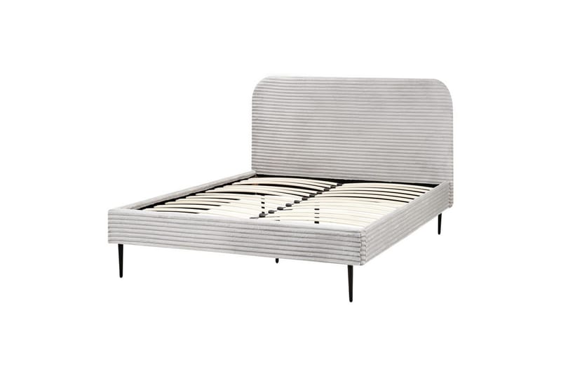 Säng med lamellram Flayat, Grå, svart, 140x200 cm