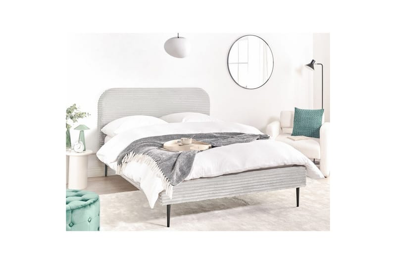 Säng med lamellram Flayat - Grå, svart, 140x200 cm - Möbler - Sovrum - Sängram & sängstomme