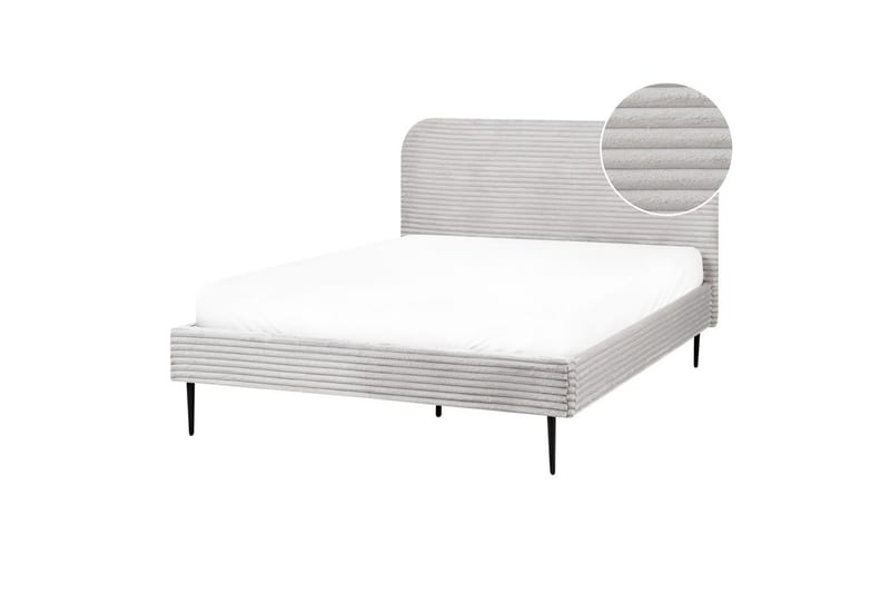 Säng med lamellram Flayat - Grå, svart, 140x200 cm - Möbler - Sovrum - S�ängram & sängstomme