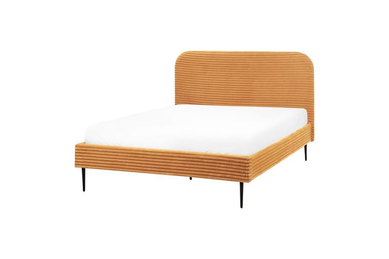 Säng med lamellram Flayat - Orange, svart, 140x200 cm - Möbler - Sovrum - Sängram & sängstomme