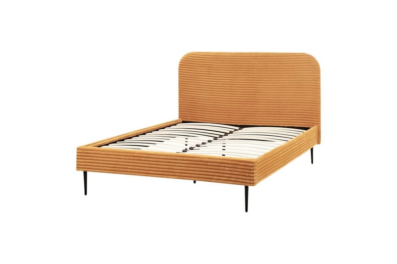 Säng med lamellram Flayat - Orange, svart, 140x200 cm - Möbler - Sovrum - Sängram & sängstomme