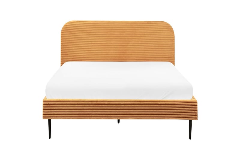 Säng med lamellram Flayat - Orange, svart, 140x200 cm - Möbler - Sovrum - Sängram & sängstomme