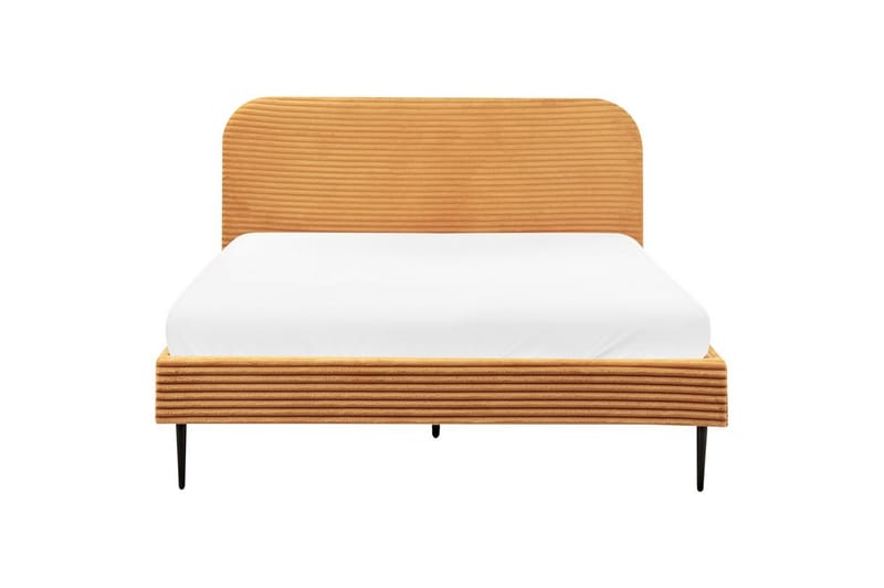 Säng med lamellram Flayat - Orange, svart, 160x200 cm - Möbler - Sovrum - Sängram & sängstomme