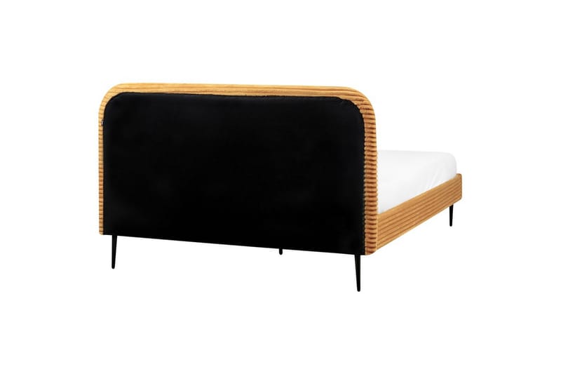 Säng med lamellram Flayat - Orange, svart, 160x200 cm - Möbler - Sovrum - Sängram & sängstomme