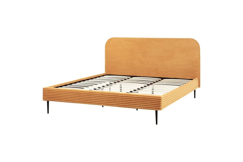Säng med lamellram Flayat - Orange, svart, 180x200 cm - Möbler - Sovrum - Sängram & sängstomme