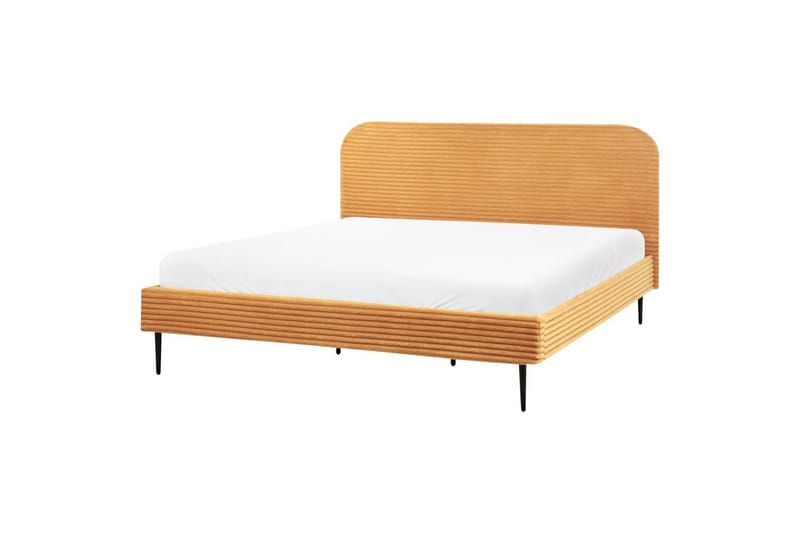 Säng med lamellram Flayat - Orange, svart, 180x200 cm - Möbler - Sovrum - Sängram & sängstomme