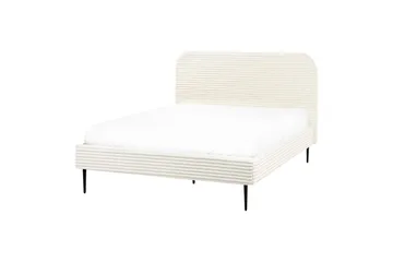 Säng med lamellram Flayat - Vit, Svart, 140x200 cm - Möbler - Sovrum - Sängram & sängstomme